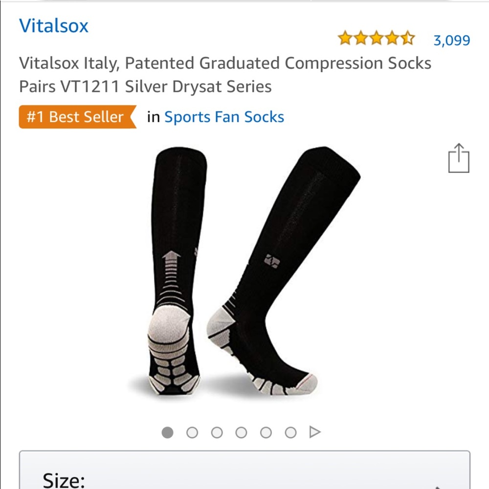 Vitalsox compression socks 2 pairs